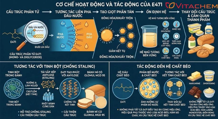 Sơ đồ cơ chế hoạt động của E471