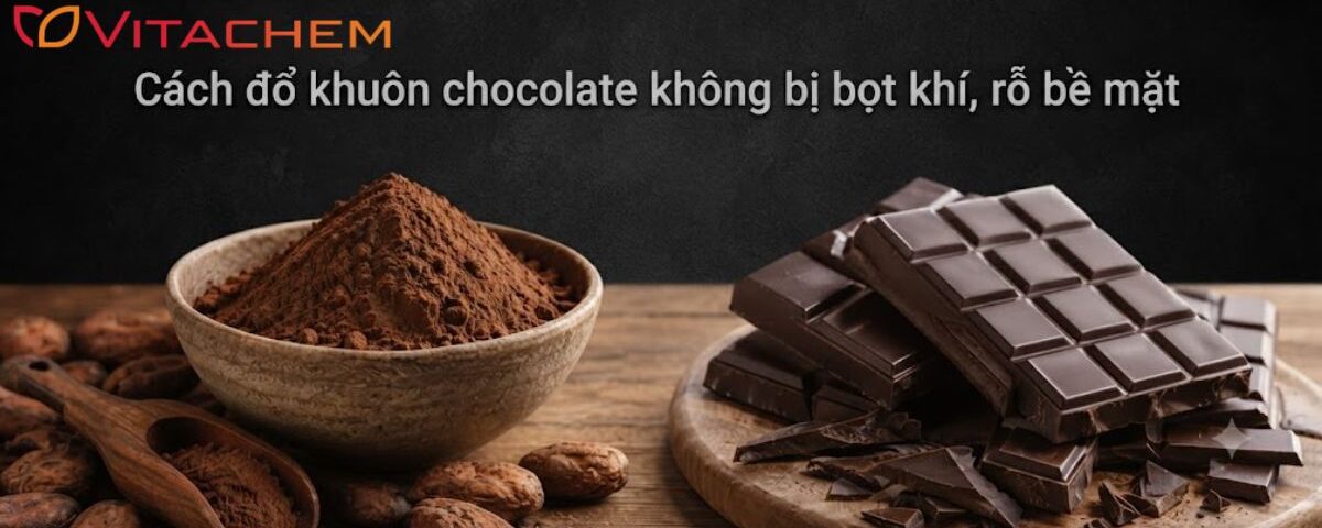 Cách Đổ Khuôn Chocolate Không Bị Bọt Khi, Rổ Bề Mặt Chocolate Với E476 6 Cách đổ khuôn chocolate không bị bọt khí, rỗ bề mặt