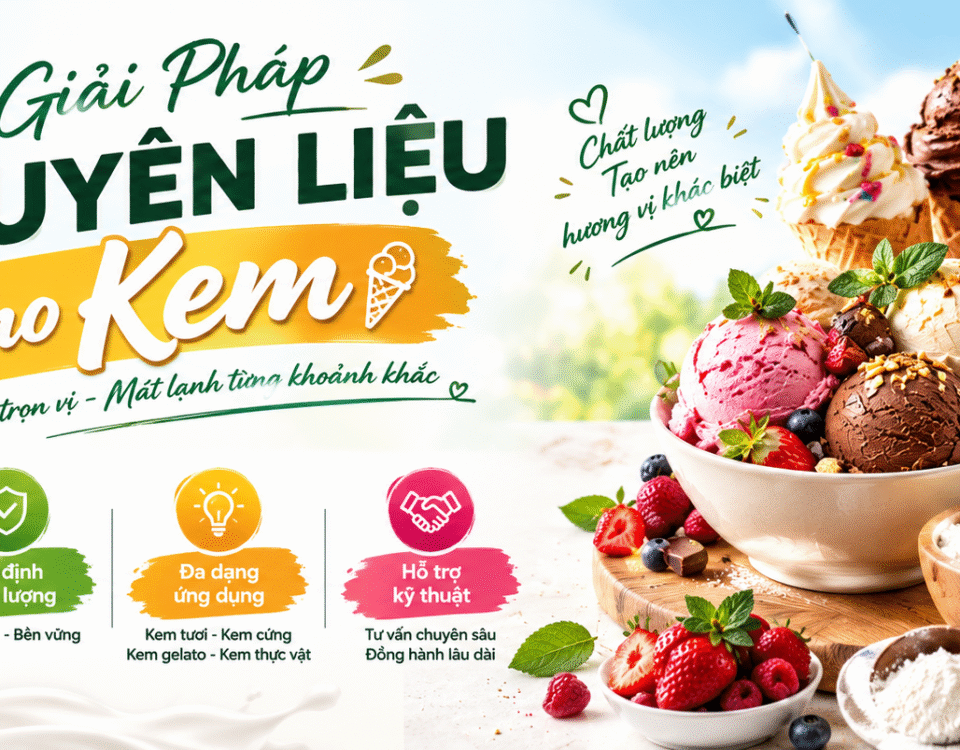 Giải pháp nguyên liệu kem lạnh cao cấp
