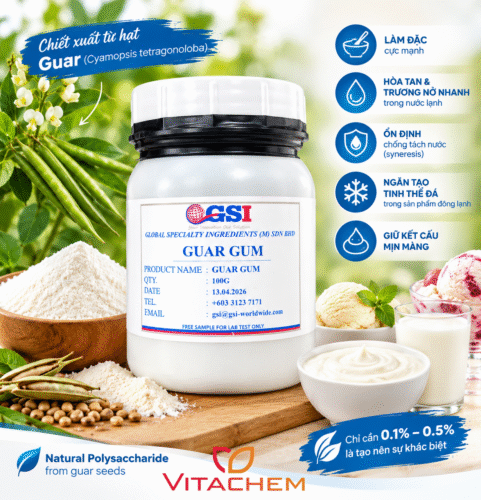 chất làm đặc và ổn đjnh của Guargum